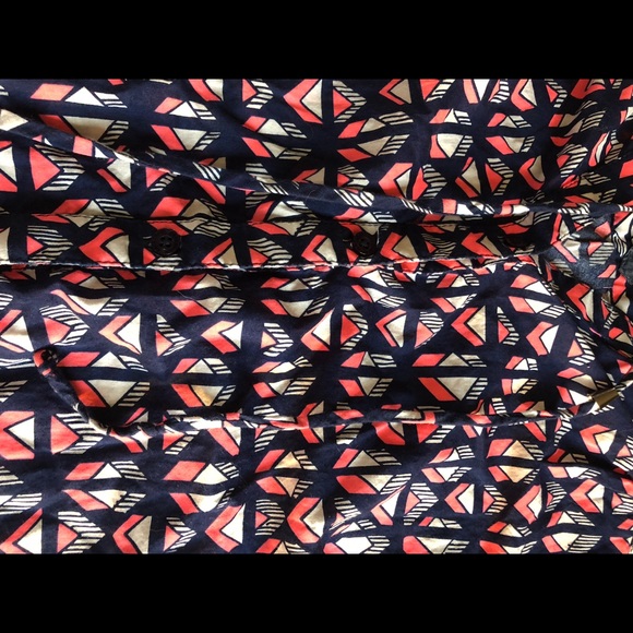 Pink and blue Button down blouse - Picture 3 of 6